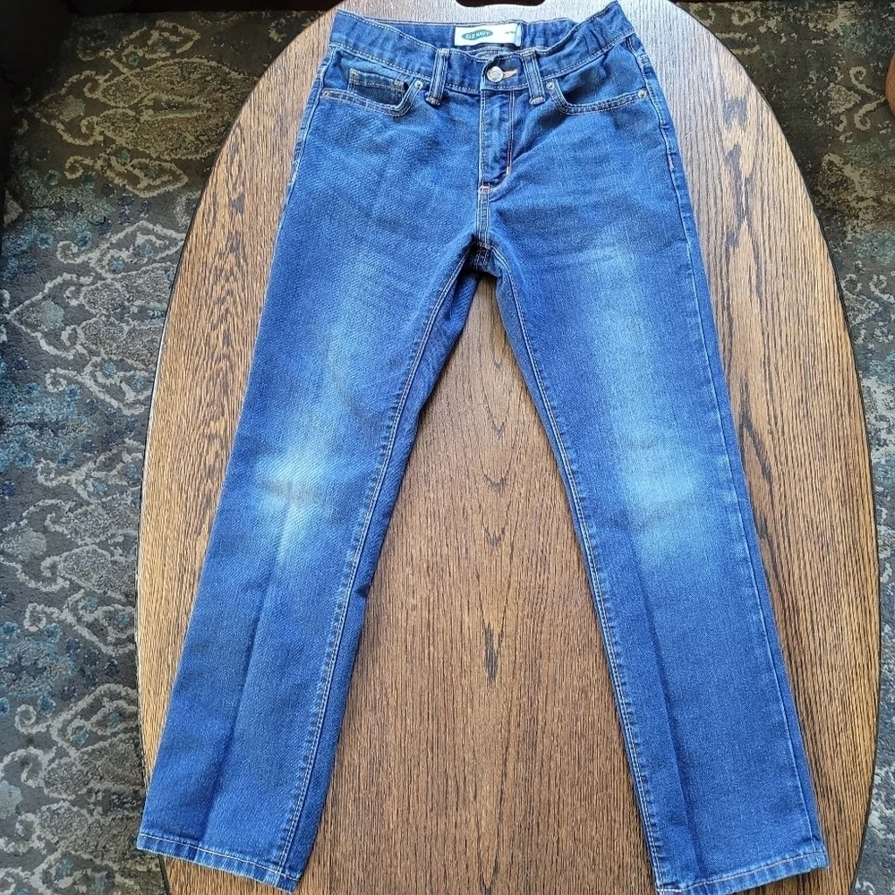 Old Navy Skinny Fit Adjustable Waist Medium Wash Jeans Size Girls 10
